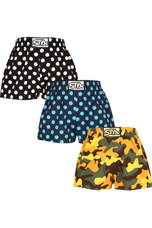 STYX 3PACK dětské trenky art klasická guma vícebarevné