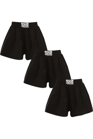 STYX 3PACK dětské trenky klasická guma černé