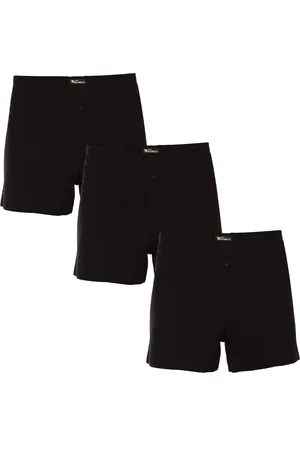 Gino 3PACK pánské trenky bambusové černé