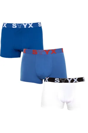 STYX 3PACK pánské boxerky sportovní guma nadrozměr vícebarevné