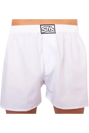 STYX Pánské trenky klasická guma nadrozměr bílé