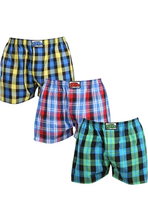 STYX 3PACK pánské trenky klasická guma nadrozměr vícebarevné