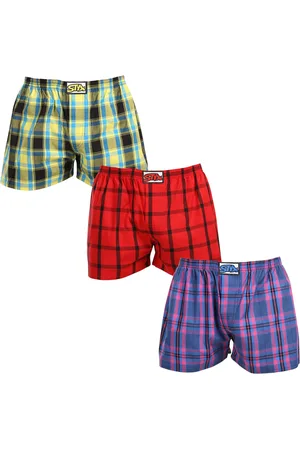 STYX 3PACK pánské trenky klasická guma nadrozměr vícebarevné