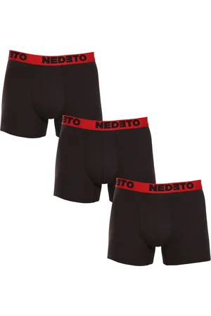 Nedeto 3PACK pánské boxerky černé