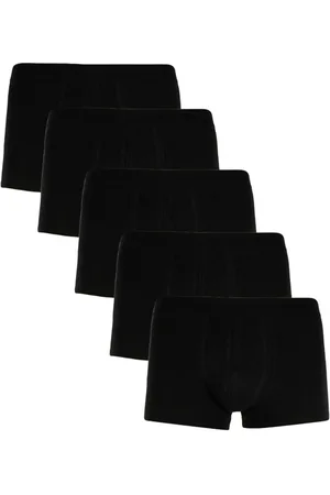 JACK & JONES 5PACK pánské boxerky černé