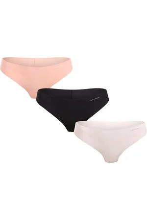 Calvin Klein 3PACK dámská tanga bezešvá vícebarevná