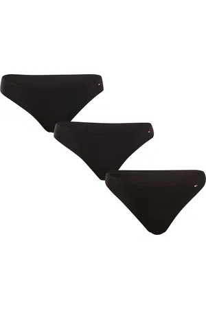 Tommy Hilfiger 3PACK dámská tanga černá