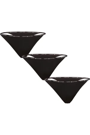Tommy Hilfiger 3PACK dámská tanga černá