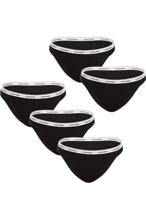 Calvin Klein 5PACK dámské kalhotky černé
