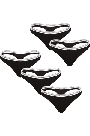 Calvin Klein 5PACK dámská tanga černé