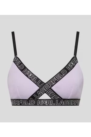 SPODNÍ PRÁDLO KARL LAGERFELD METALLIC PEEPHOLE LOGO BRA