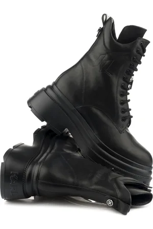 Karl Lagerfeld Outland mixed-panel Combat Boots - Farfetch