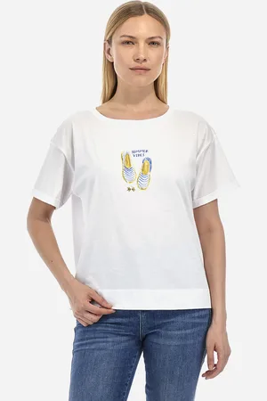 La Martina Tričko woman t-shirt 40/1 cotton jers optic white