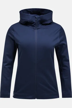Peak Performance Mikina w rider tech zip hood blue shadow