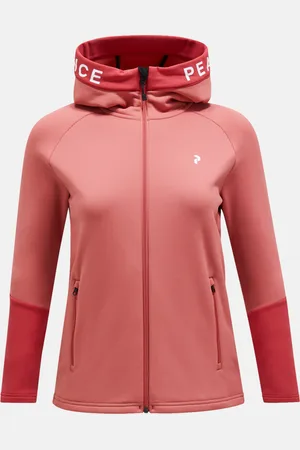 Peak Performance Mikina w rider zip hood trek pink