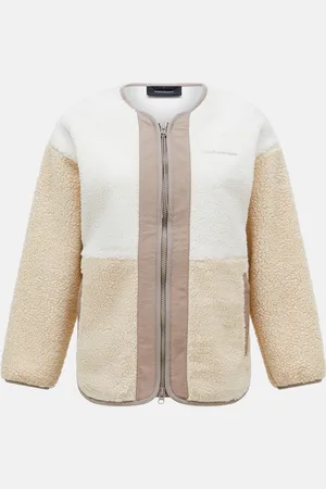 Peak Performance Mikina w heavy pile oversized c offwhite