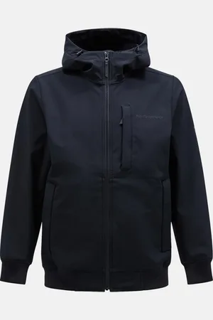 Peak Performance Bunda m softshell hood jacket black
