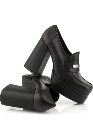 Karl Lagerfeld Boty na vyšší platformě strada karl plaque loafer black lthr