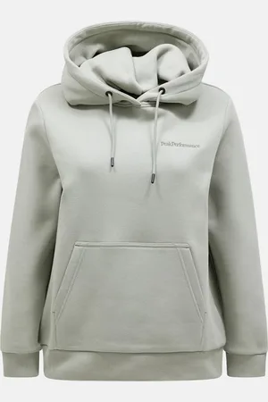 Peak Performance Mikina w original small logo hood limit green