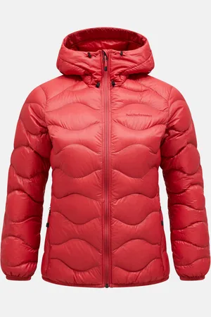 Peak Performance Bunda w helium down hood jacket softer red