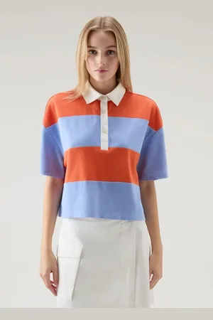 Woolrich Polokošile rugby polo sea breeze stripe