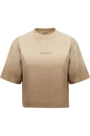 Woolrich Tričko dip dye t-shirt light oak