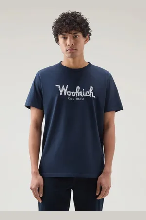 Woolrich Tričko embroidered logo t-shirt bright white
