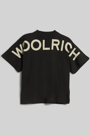 Woolrich Tričko trail logo t-shirt black