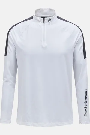 Peak Performance Mikina m half zip baselayer white