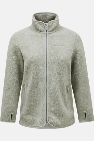 Peak Performance Mikina w pile zip jacket limit green