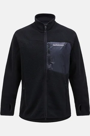 Peak Performance Mikina m pile zip jacket black