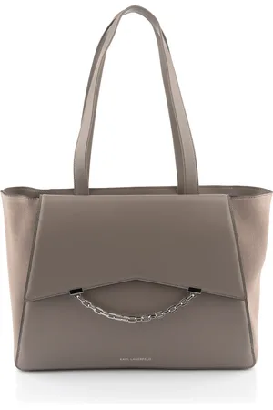 Karl Lagerfeld Kabelka k/seven grainy sp tote suede ash grey