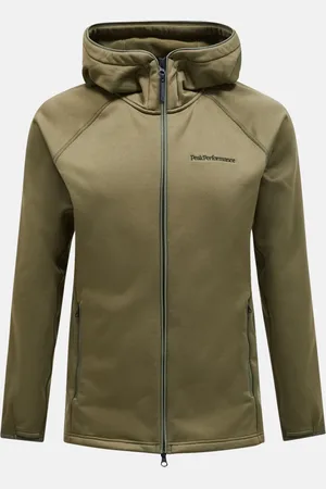 Peak Performance Mikina flo m chill light zip hood pine needle
