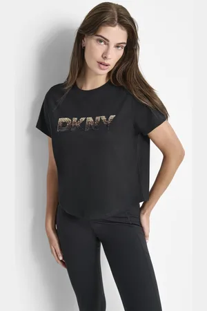 DKNY Tričko omb seq lg ss tee blk/black