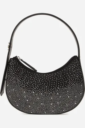 Karl Lagerfeld Kabelka k/soiree half moon rhinestones black