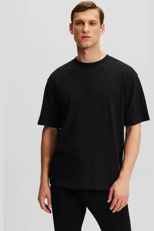 Karl Lagerfeld Tričko wool blend kl t-shirt asphalt