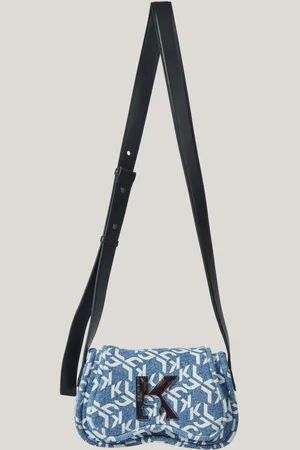 Karl Lagerfeld Kabelka sunglass denim crossbody blue marble
