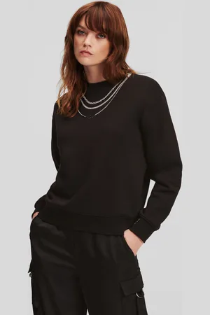 Karl Lagerfeld Mikina karl necklace sweatshirt black