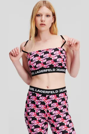 Karl Lagerfeld Top klj monogram jersey bandeau pink
