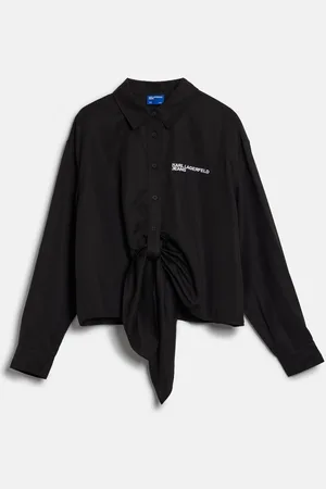 Karl Lagerfeld Košile klj woven wrap shirt black