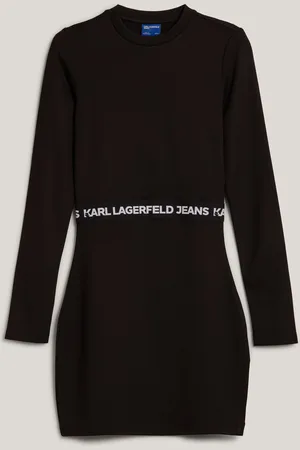 Karl Lagerfeld Šaty klj fitted lslv tee dress black