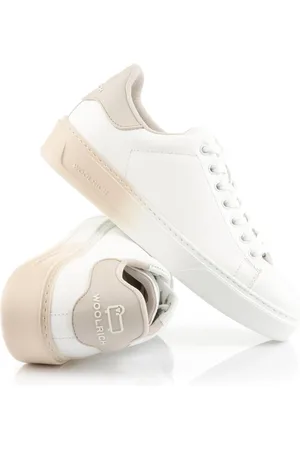 Woolrich Tenisky classic court women calf - pvc white-beige
