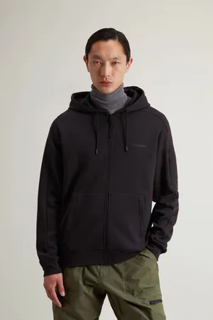 Woolrich Mikina tech full-zip hoodie black