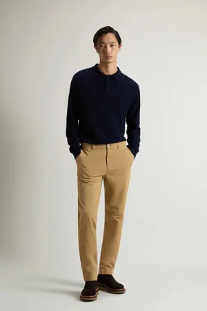 Woolrich Kalhoty classic chino pant gold khaki