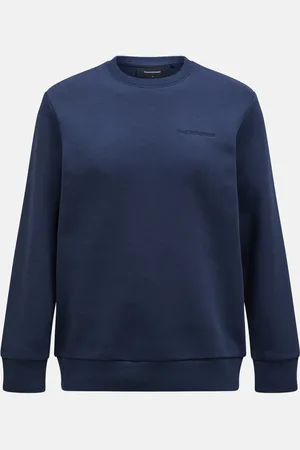 Peak Performance Mikina m original small logo crew blue shadow