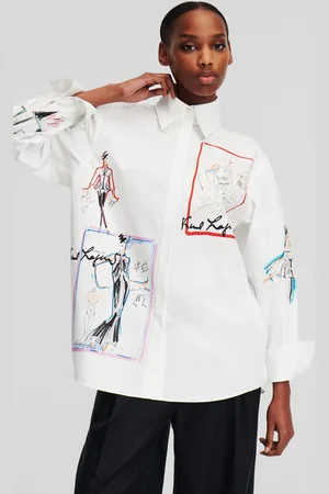 Karl Lagerfeld Košile archive print shirt white