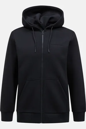 Peak Performance Mikina m original small logo zip black