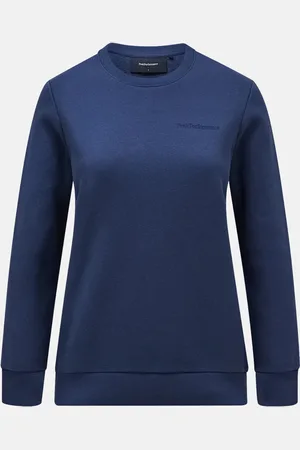 Peak Performance Mikina w original small logo crew blue shadow