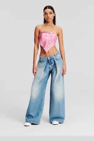 Karl Lagerfeld Džíny klj mr relaxed pleated denim liber vintage blue