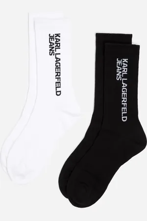 Karl Lagerfeld Ponožky essential logo socks set white/black